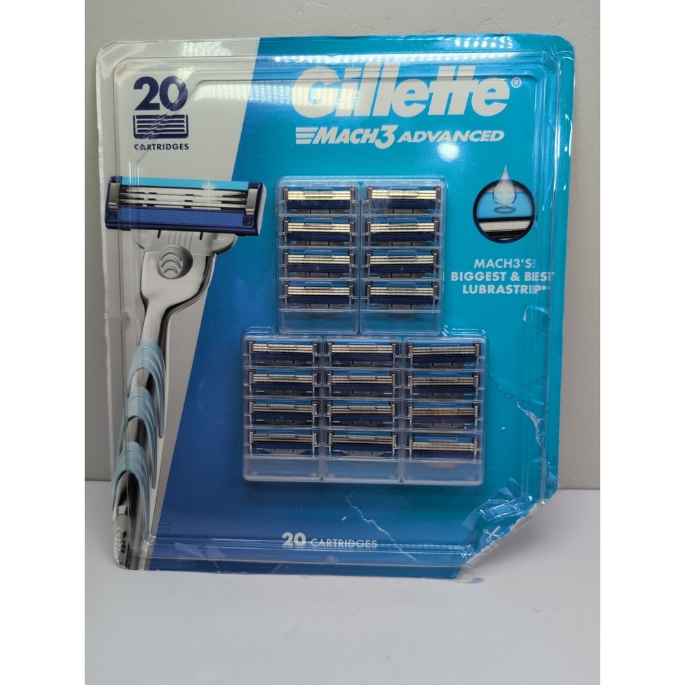 Gillette Mach3 Advanced Razor Blade Refill Cartridges Mach 3 Incomplete - Picture 2 of 5
